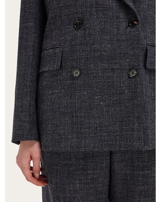 Ferragamo Blue Double Breasted Blazer
