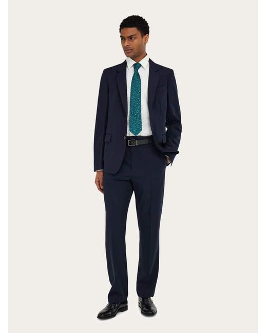 Ferragamo Green Pois Print Silk Tie for men