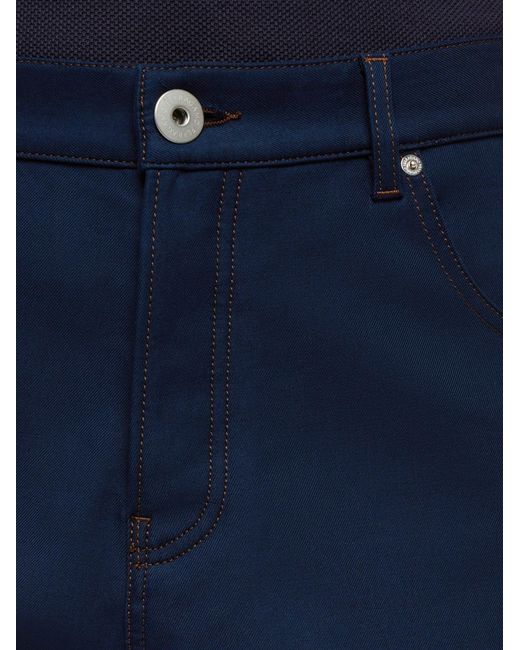 Ferragamo Blue Jeans With Contrasting Stitching for men