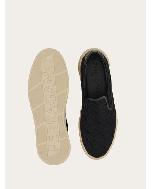 Uomo Sneaker Slip On Taglia di Ferragamo in White da Uomo