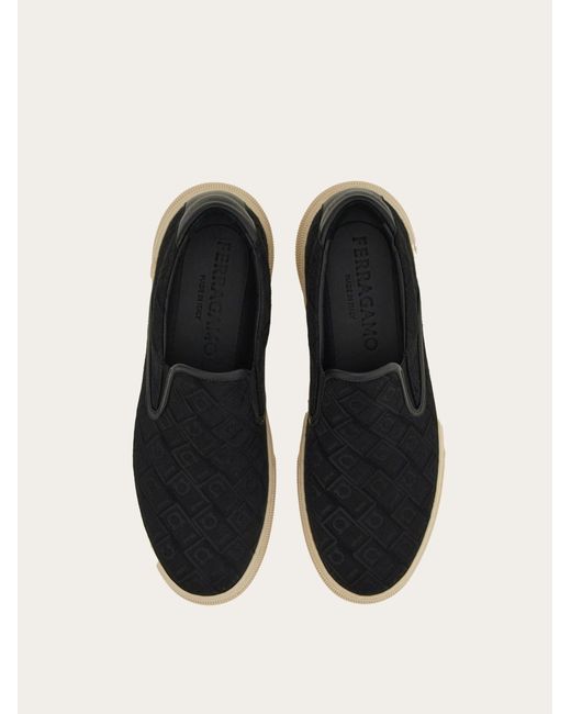 Ferragamo White Slip-On Sneaker .5 for men