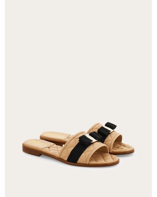 Ferragamo Brown Lovec Q Leather Sandal