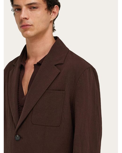Ferragamo Brown Single Breasted Blazer for men