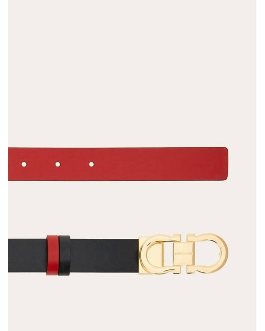Ferragamo White Reversible And Adjustable Gancini Belt
