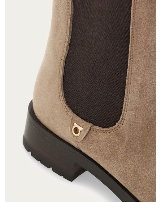 Ferragamo Brown Chelsea Boot