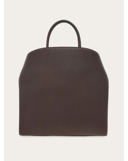 Ferragamo Brown Hug Tote Bag for men