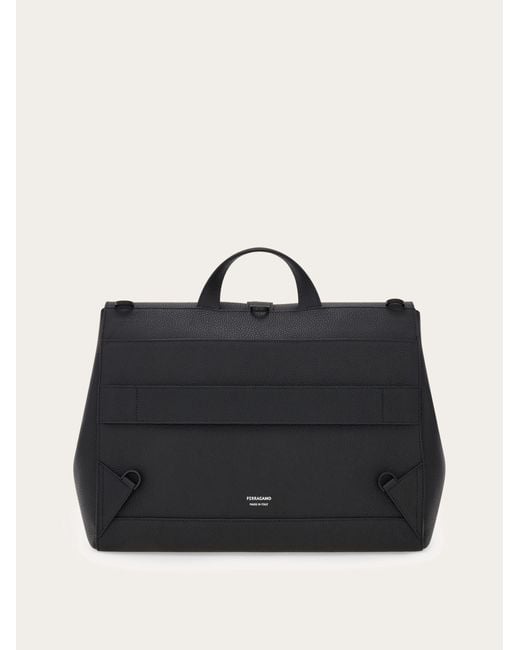 Ferragamo Black Hug Buckle 3-In-1 Bag for men