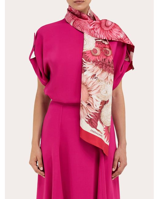 Ferragamo Pink Sunflower Print Bandeau