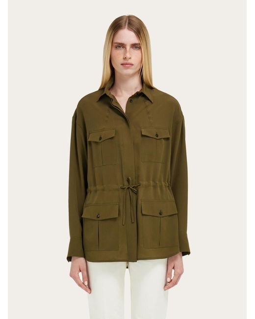 Ferragamo Green Safari Over Shirt