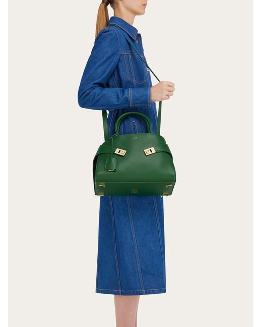 Ferragamo Green Hug Handbag (M)