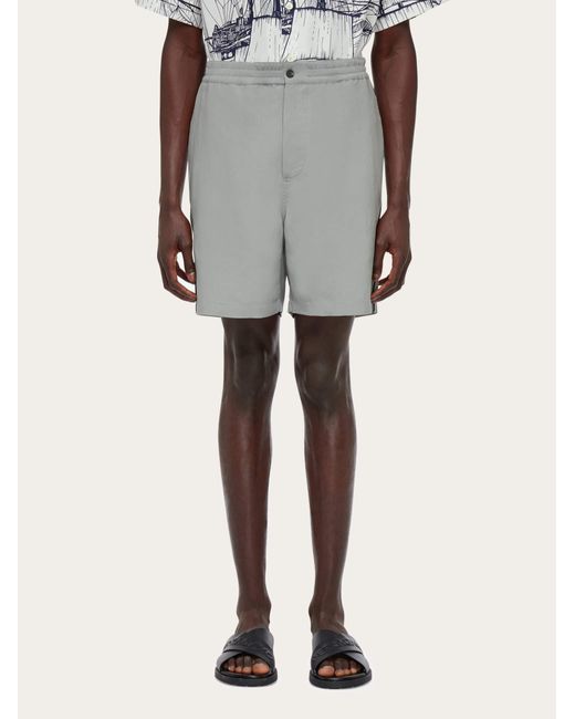 Ferragamo Gray Pajama Shorts for men