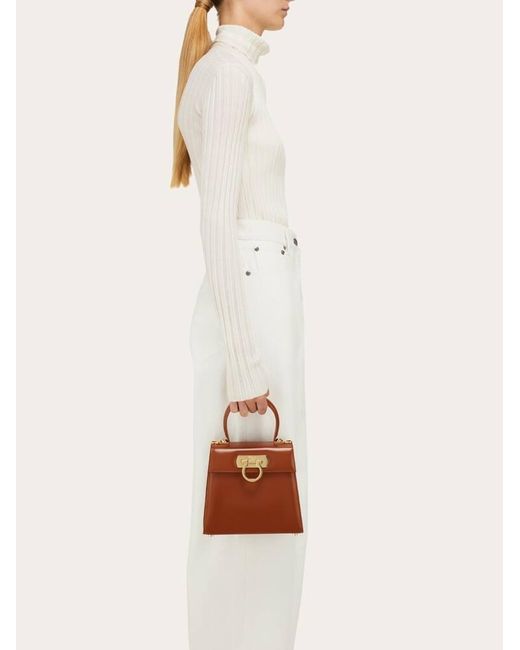 Ferragamo Brown Iconic Top Handle (S)