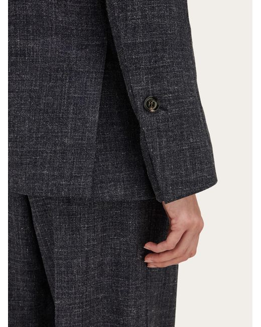 Ferragamo Blue Double Breasted Blazer