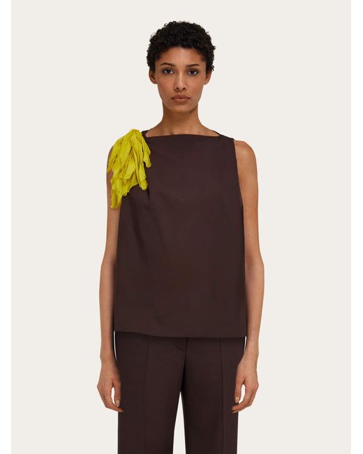 Ferragamo Black Sleeveless Top
