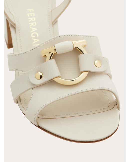 Ferragamo Natural Gancini Ornament Sandal .5