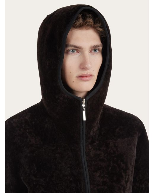Reversible hooded blouson Ferragamo pour homme en coloris Black