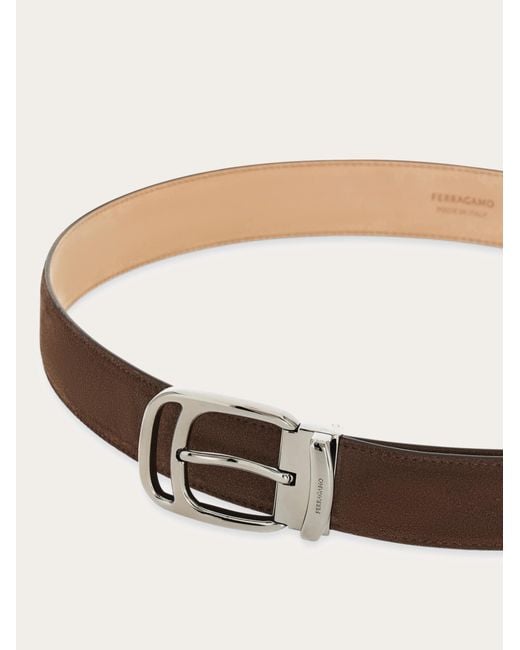 Ferragamo Brown Adjustable Belt for men