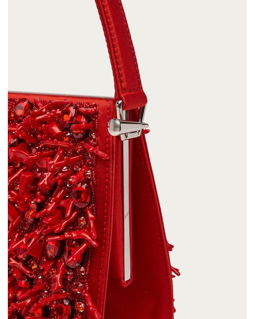 Ferragamo Red Damen Halbstarre Handtasche