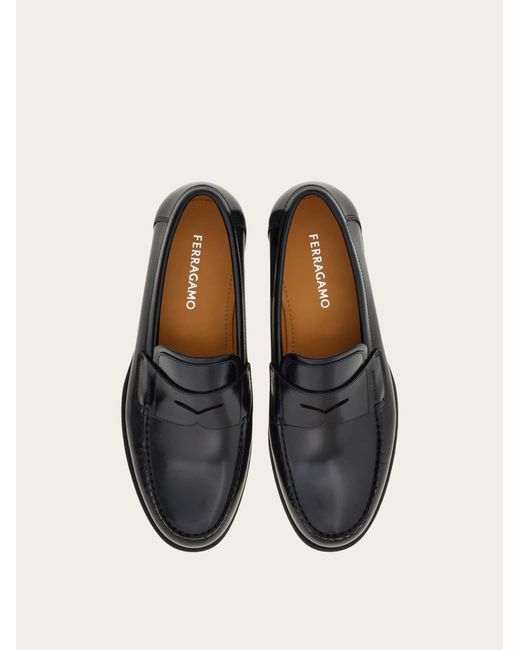 Ferragamo White Penny Loafer .5 for men