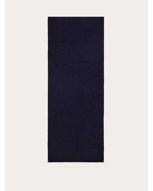 Ferragamo Blue Jacquard Scarf