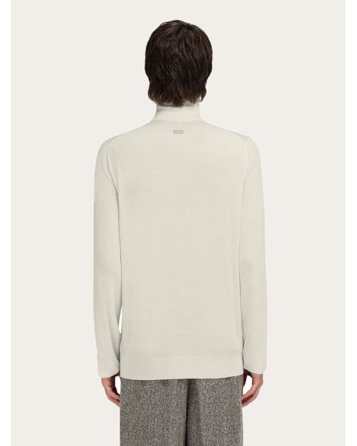 Ferragamo White Turtleneck for men