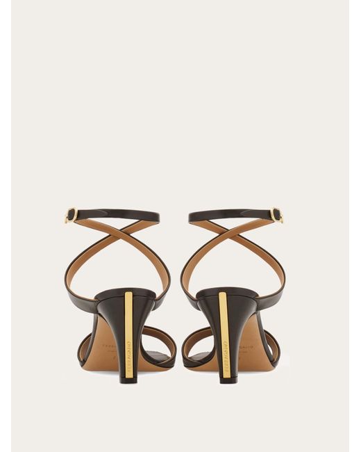Ferragamo Natural Mid Heel Sandal