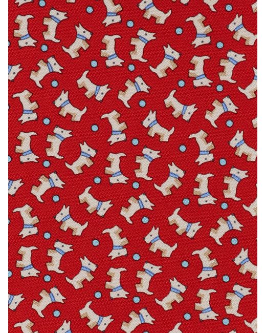Ferragamo Pink Tournament Print Silk Tie for men