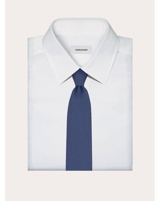 Uomo Cravatta di Ferragamo in Blue da Uomo
