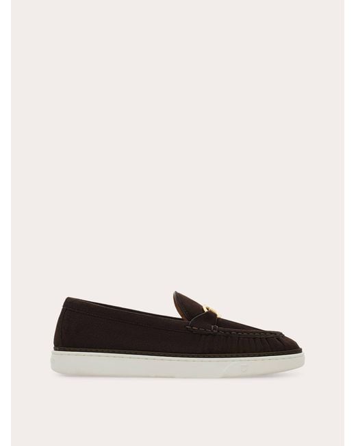 Ferragamo White Gancini Ornament Loafer