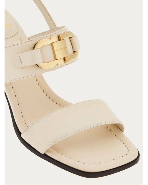 Ferragamo Natural Gancini Ornament Sandal
