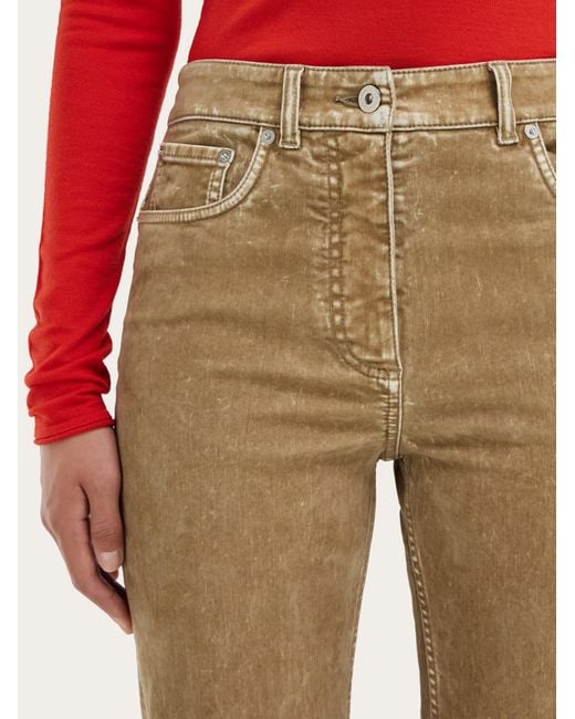 Ferragamo Natural Five Pocket Trouser