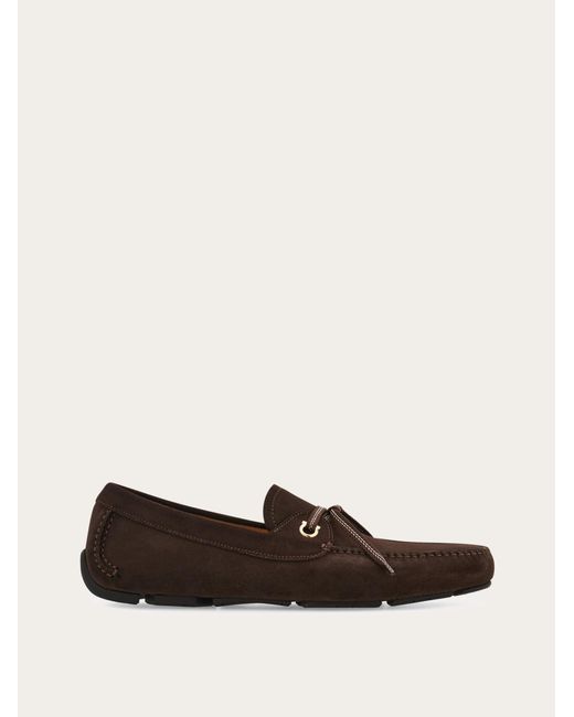 Ferragamo White Laced Driver for men