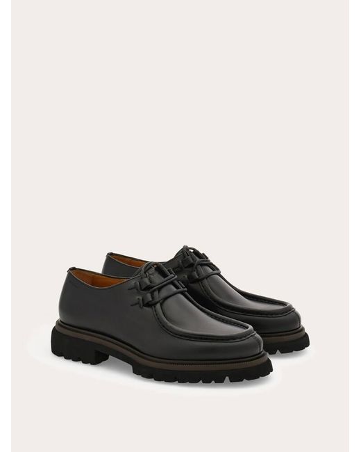 Ferragamo Black Chunky Lace-Up .5 for men