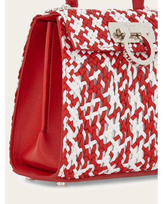Ferragamo Red Iconic Top Handle (S)