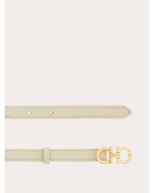 Ferragamo Natural Gancini Fixed Belt