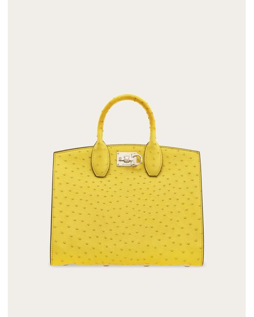 Ferragamo Yellow Women Studio Box Bag (m)