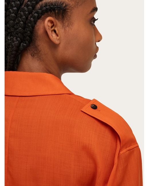 Ferragamo Orange Deconstructed Blazer