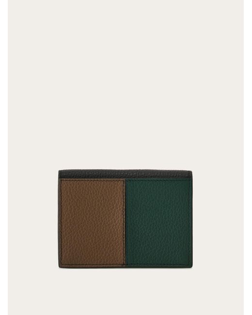 Ferragamo Multicolor Color Block Credit Card Holder for men