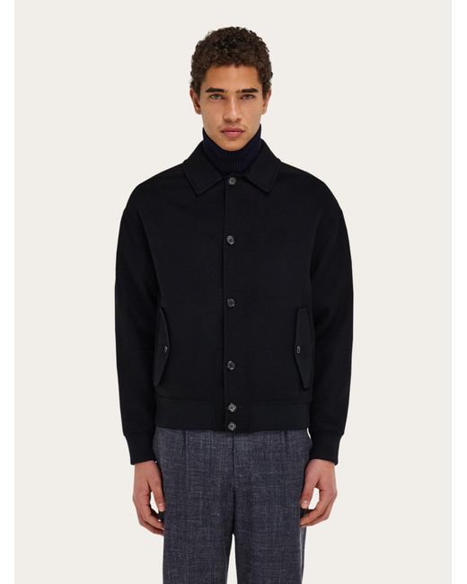 Ferragamo Black Wool And Cashmere Blouson for men