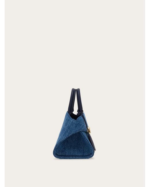 Ferragamo Blue Hug Handbag (Xs)