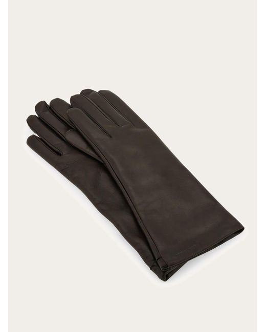 Ferragamo Black Damen Handschuhe Mit Kaschmirfutter