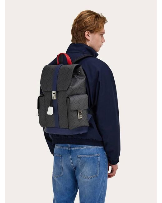 Ferragamo Blue Dual-Pocket Backpack for men
