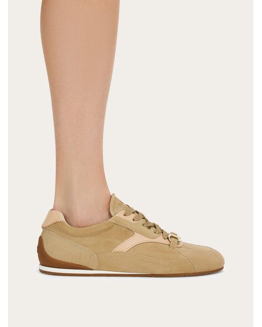 Ferragamo Natural Gancini Ornament Sneaker
