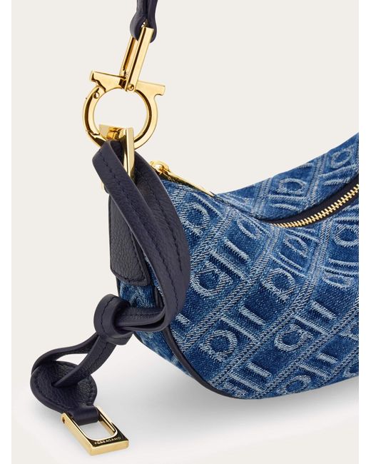 Ferragamo Blue Damen Minibag Monogram