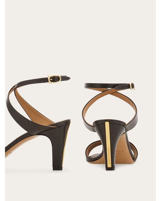 Ferragamo Natural Mid Heel Sandal