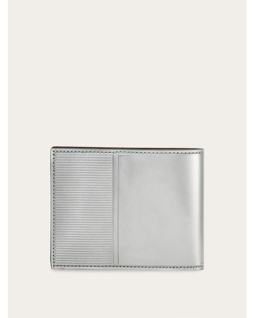 Wallet with knurled detailing Ferragamo pour homme en coloris Gray