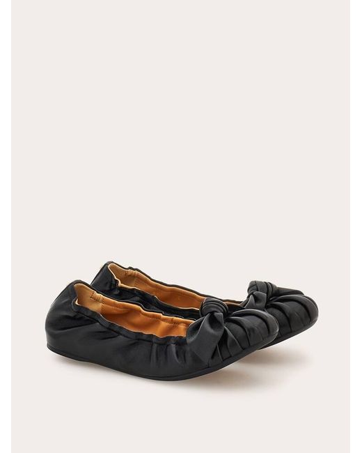 Femmes Ballerine Avec Nœud Noir Taille .5 Ferragamo en coloris Black