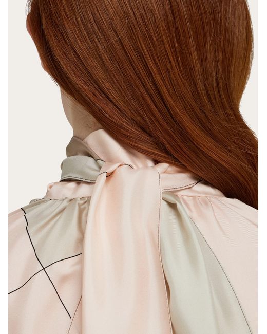 Donna Camicia Con Fusciacca di Ferragamo in Natural