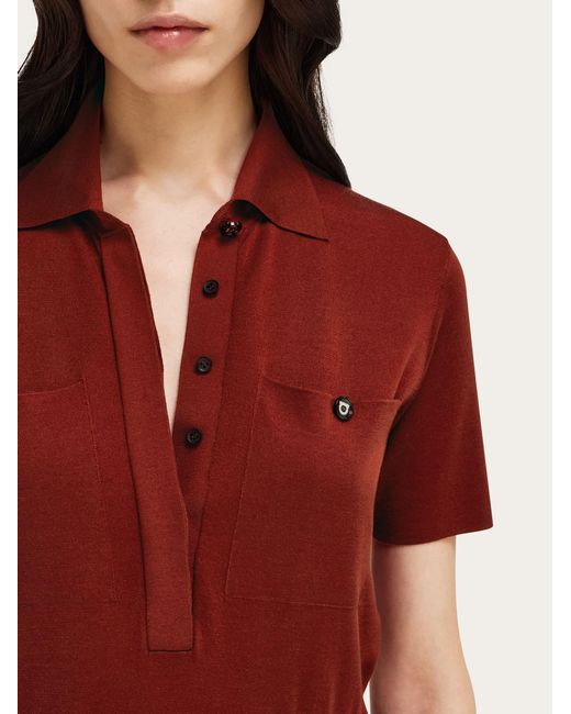 Ferragamo Red Polo Dress