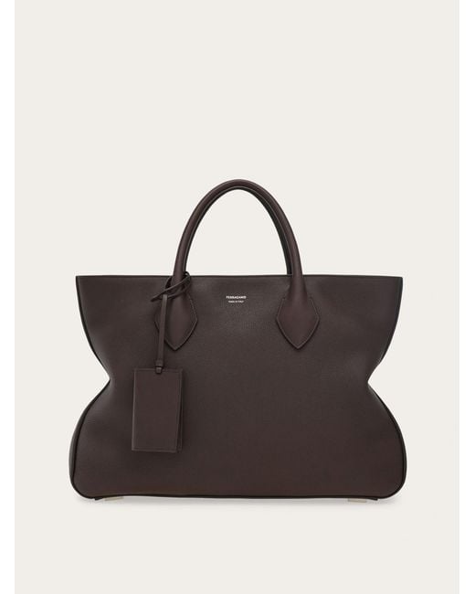 Ferragamo Black Star-Shaped Tote Bag for men